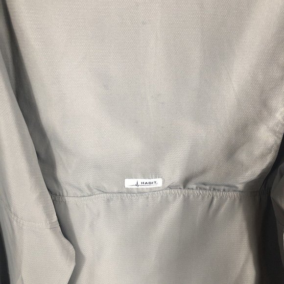 Habit Shirt Mens Extra Large Gray Long Sleeve Vented Fishing Outdoor Upf 40+ - Picture 16 of 16